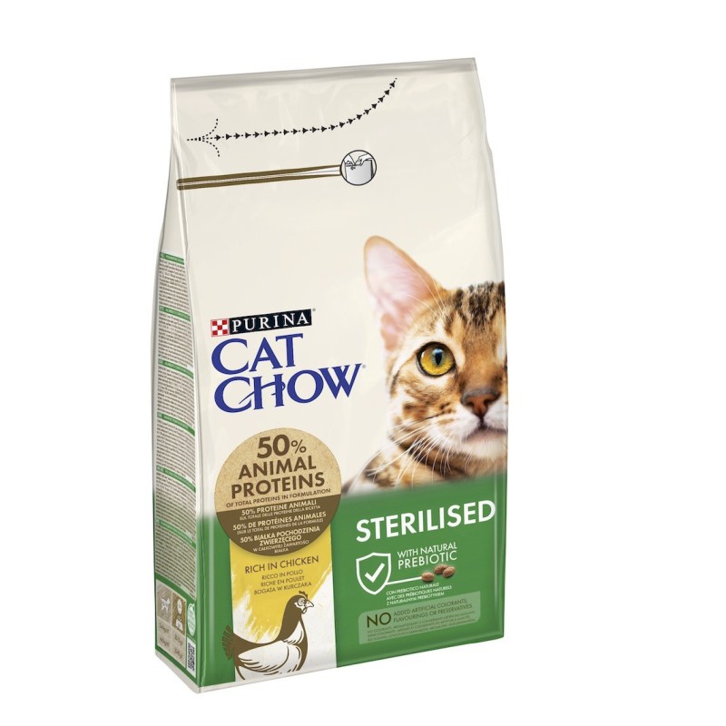 Cat Chow Sterilised Chicken для стерилізованих кішок з куркою 15 кг