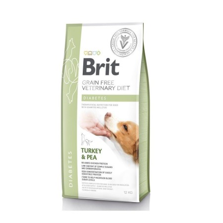 Brit VD Dog Diabets 12 кг сухий корм для собак з цукровим діабетом, індичкою та горохом