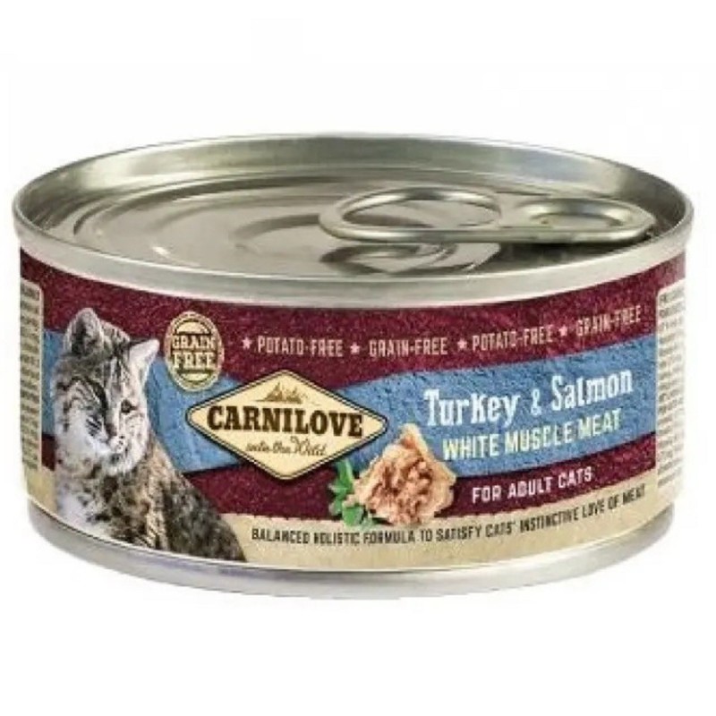 Вологий корм для кішок Carnilove Turkey Reindeer Cat Adult Індичка та лосось 100 г (100561)