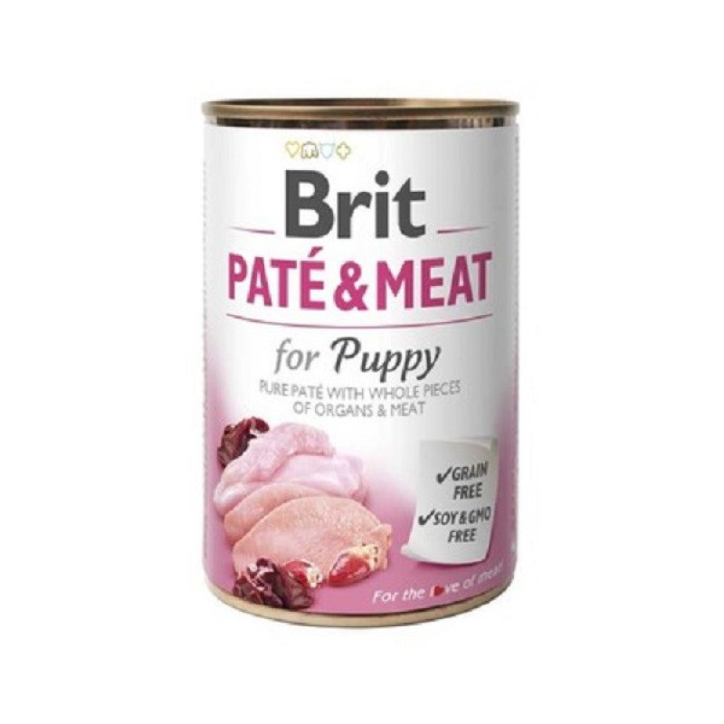 Brit Pate Meat Dog Puppy 400 г для цуценят паштет з куркою