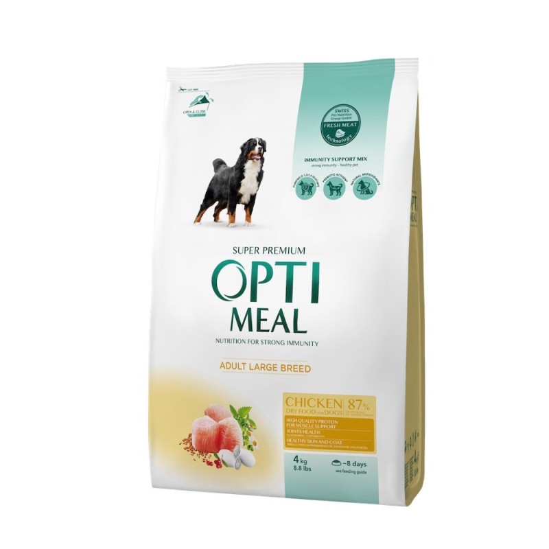 Optimeal Maxi 4 кг сухий корм для собак великих порід із куркою