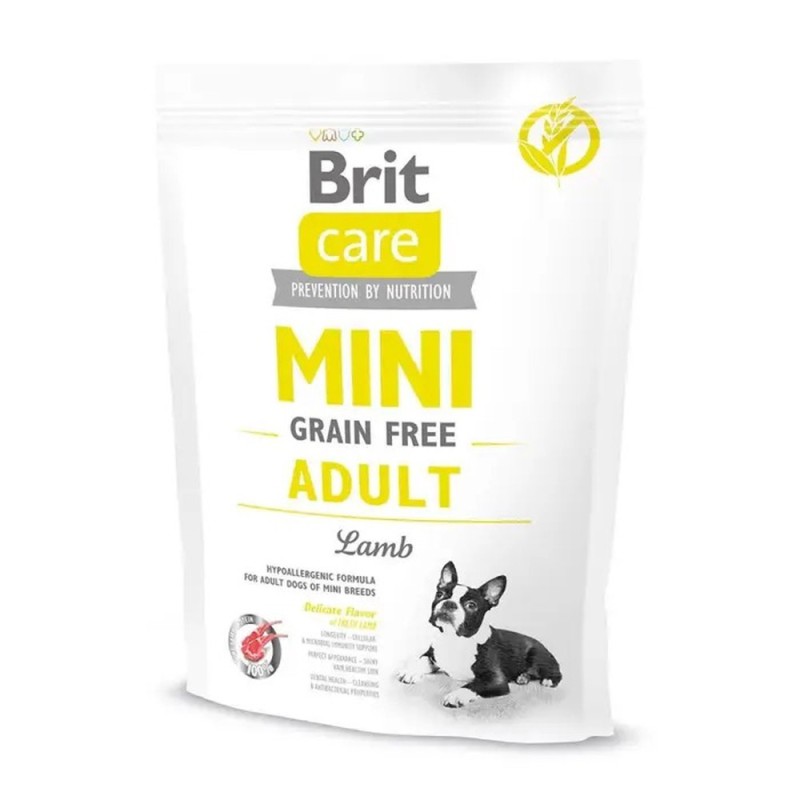 Brit Care Mini Grain Free Adult Lamb 400 г сухий корм для собак з ягням