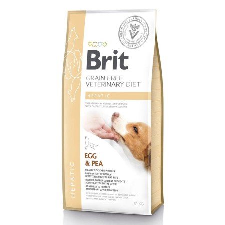 Brit VD Hepatic Dog 12 кг сухий корм для собак з яйцем, горохом, бататом та гречкою