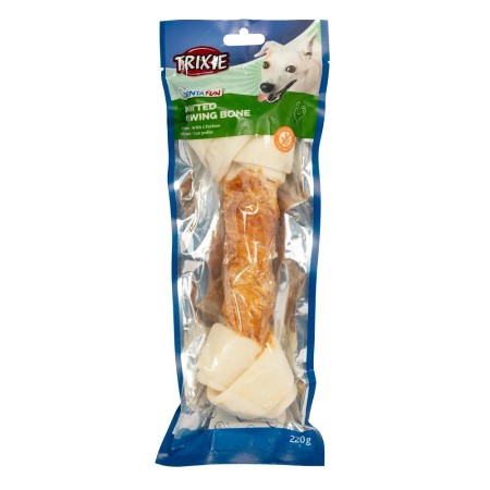 Лакомство для собак Trixie Кость для чистки зубов Denta Fun с курицей, 25 см, 1 шт., 220 г (31320_1шт)