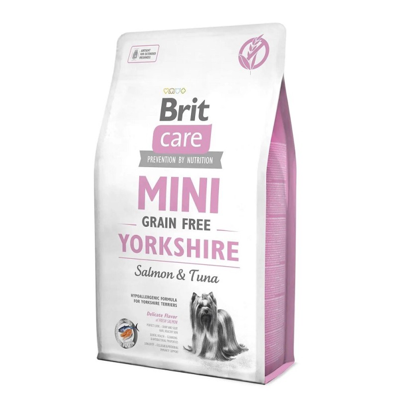 Brit Care Mini GF Yorkshire 2 кг сухий корм для собак з лососем та тунцем