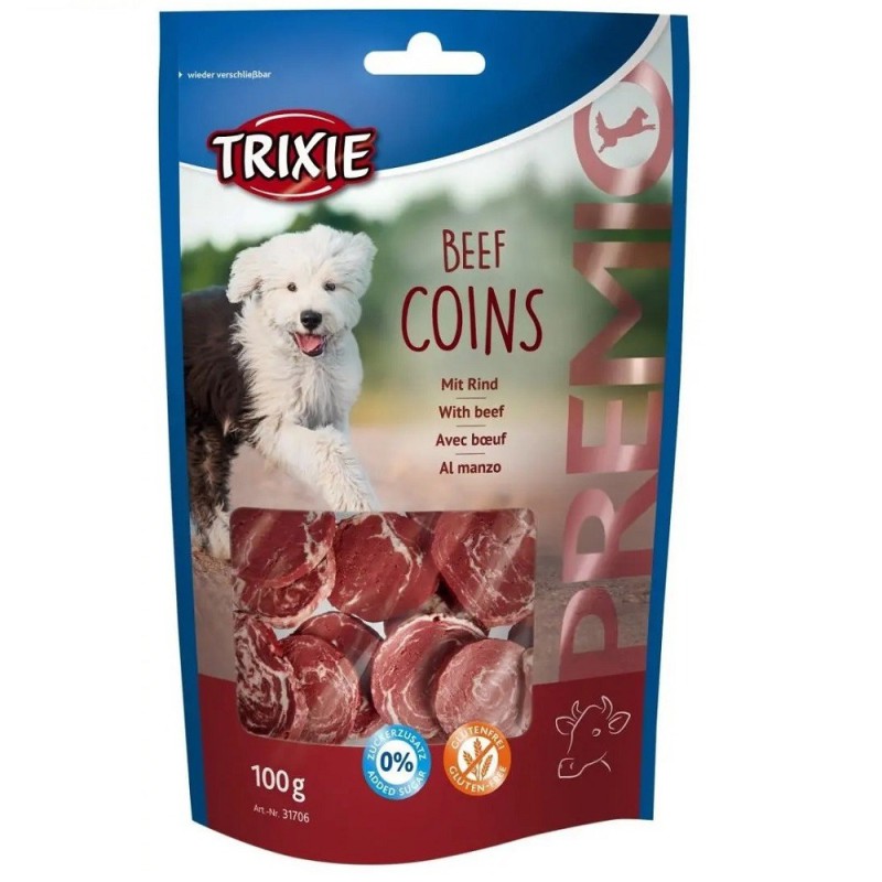 Лакомство для собак Trixie Premio Beef Coins, с говядиной 100 г (31706)