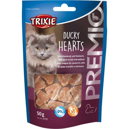 Лакомство Trixie Premio Ducky Hearts для кошек с уткой и минтаем, 50 г