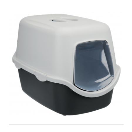 Туалет Trixie Vico Litter Tray для кошек закрытый, 40х40х56 см графитовый/светло-серый