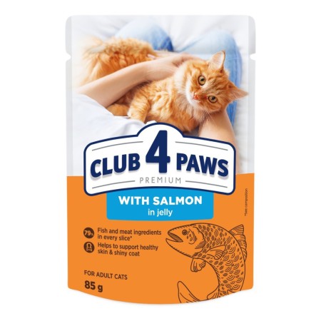 Клуб 4 Лапи Premium Salmon 24х85 г з лососем у желі для котів