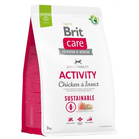 Brit Care Dog Sustainable Activity Chicken 3 кг сухий корм для собак з куркою та комахою