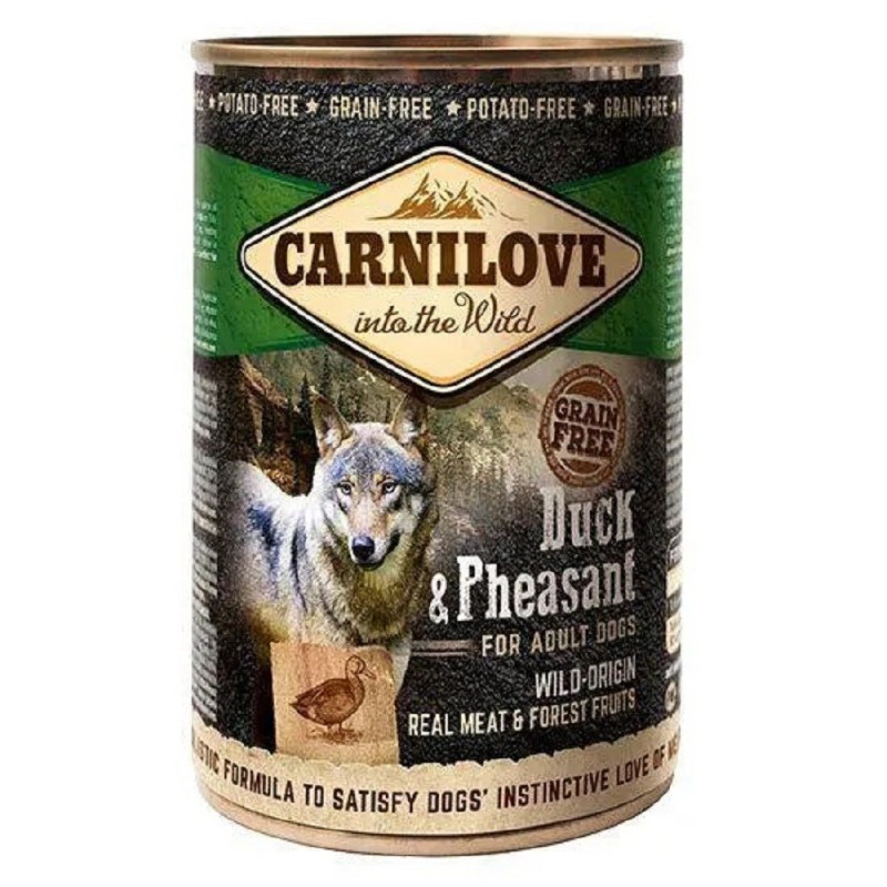 Вологий корм Carnilove Duck Pheasant для собак з качкою та фазаном 400 г (100134)