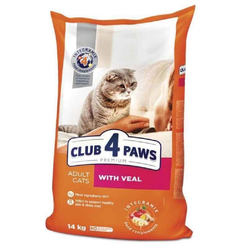 Клуб 4 Лапи Premium Veal 14 кг сухий корм для кішок з телятиною