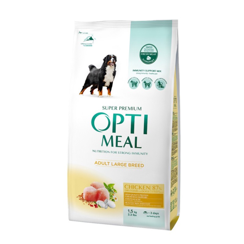 Optimeal Maxi 1.5 кг сухий корм для собак великих порід із куркою