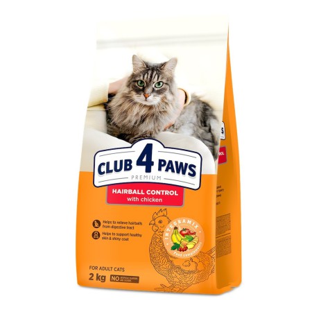 Клуб 4 Лапи Premium Hairball Control 2 кг сухий корм для котів