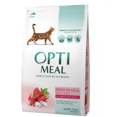 Optimeal High in Veal 200 г сухий корм для кішок з телятиною