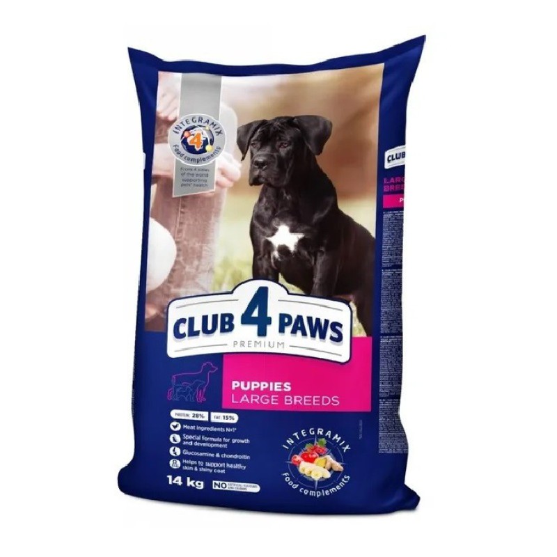 Клуб 4 Лапи Premium Puppies Large 14 кг сухий корм для цуценят великих порід з куркою