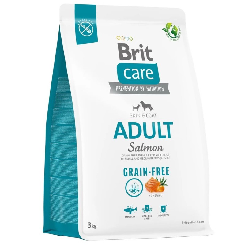 Brit Care Dog Grain-free Adult Salmon 3 кг сухий корм для собак малих та середніх порід з лососем