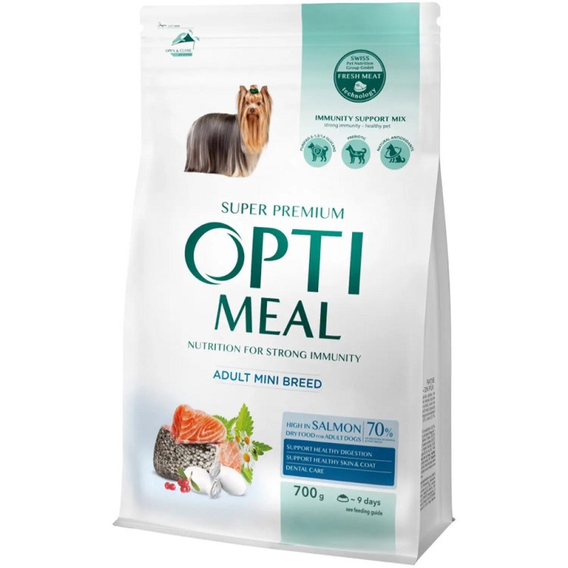 Optimeal Mini Adult Salmon 700 г сухий корм для собак мініатюрних порід із лососем
