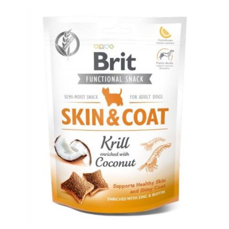 Лакомство Brit Care Skin Coat для поддержания здоровья кожи и шерсти у собак 150 г