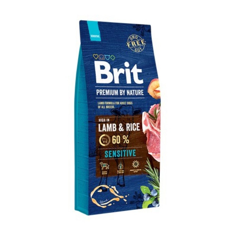 Brit Premium Sensitive Lamb 15 кг для собак з чутливим травленням з ягням