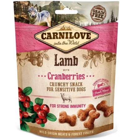 Лакомство для собак Carnilove Dog Crunchy Snack, ягненок и клюква 200 г (100405)