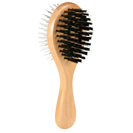 Щетка Trixie Brush массажная двухсторонняя, нейлоновая щетина, 17х6 см