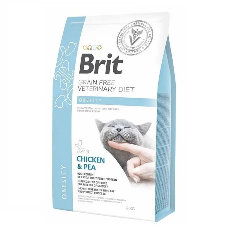 Brit VD Obesity Cat 2 кг сухий корм для кішок з куркою