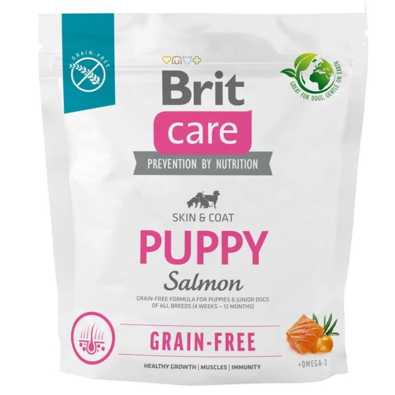 Brit Care Dog Grain-free Puppy 1 кг сухий корм для цуценят з лососем