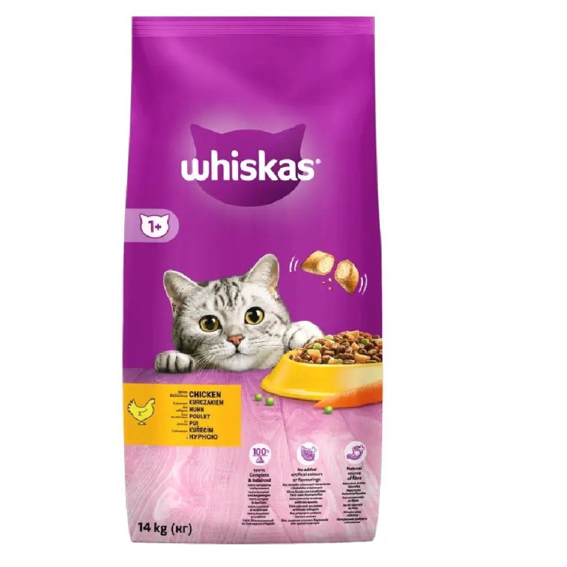 Whiskas сухий корм для кішок з куркою 14 кг