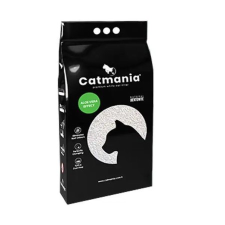 Бентонітовий наповнювач Catmania для кішок із запахом алое вера, зелені гранули, 10 л 8.5 кг