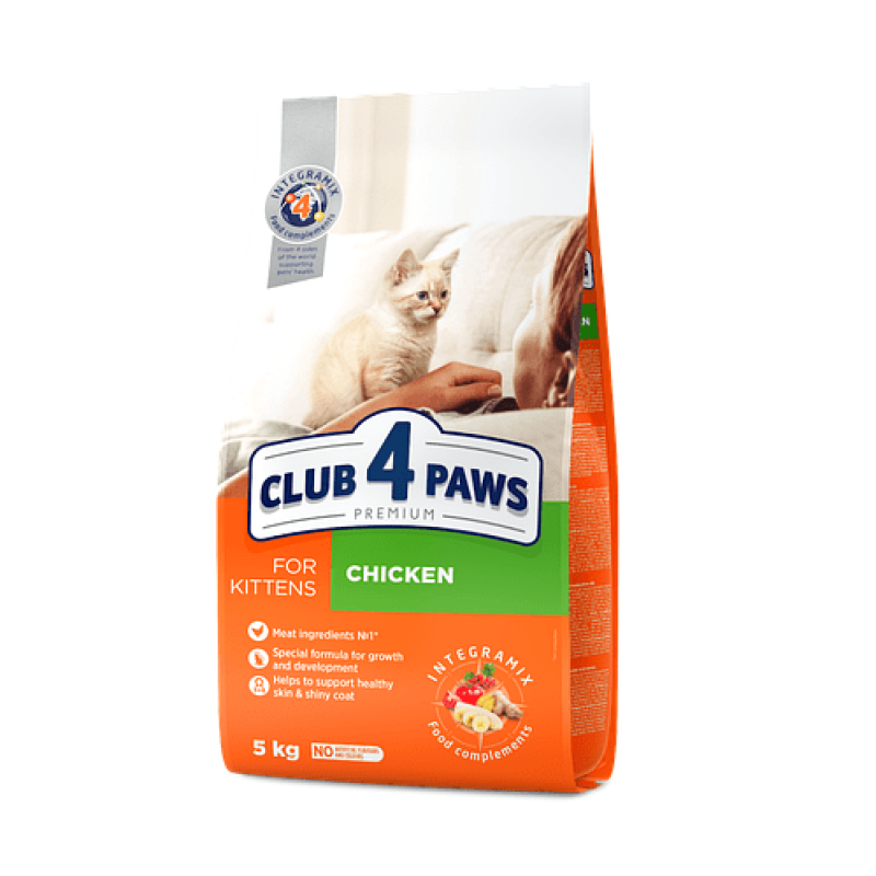 Клуб 4 Лапи Premium Kitten Chicken 5 кг сухий корм для кошенят з куркою