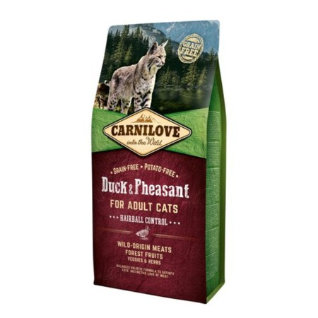 Carnilove Duck Pheasant Hairball Control для котів з качкою та фазаном 2 кг