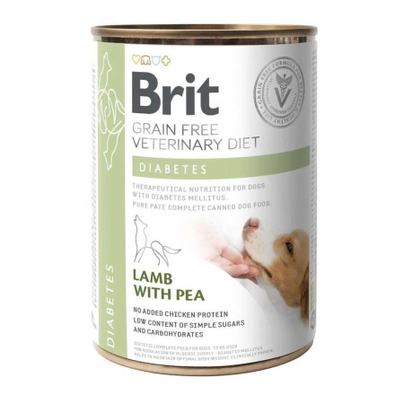 Brit VD Diabets Cans 400 г для собак при цукровому діабеті, з ягням та горохом