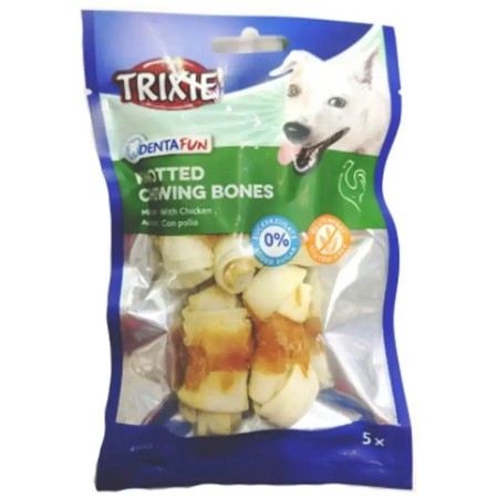 Лакомство для собак Trixie Кость для чистки зубов Denta Fun с курицей, 5 см, 5 шт., 350 г (31321)