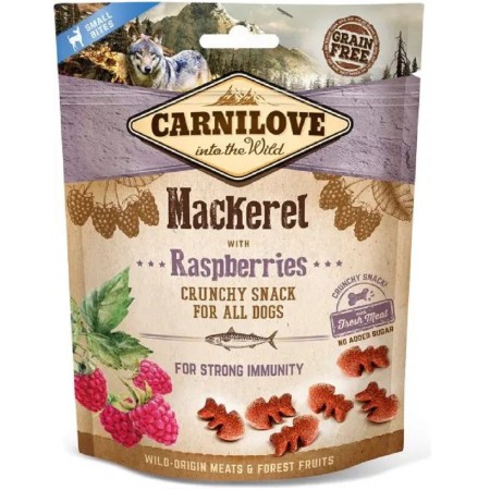 Лакомство для собак Carnilove Dog Crunchy Snack, скумбрия и малина 200 г (100409)