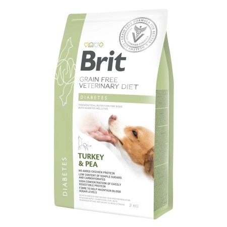 Brit VD Dog Diabets 2 кг сухий корм для собак з цукровим діабетом, індичкою та горохом