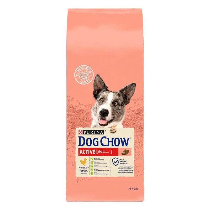 Dog Chow Active Chicken Adult 14 кг сухий корм для активних собак з куркою