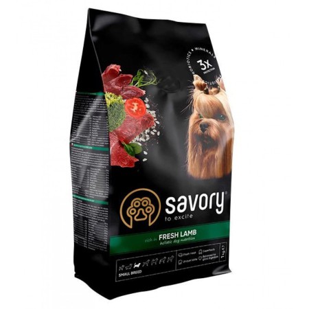 Savory Small Lamb для собак малих порід з ягням 3 кг
