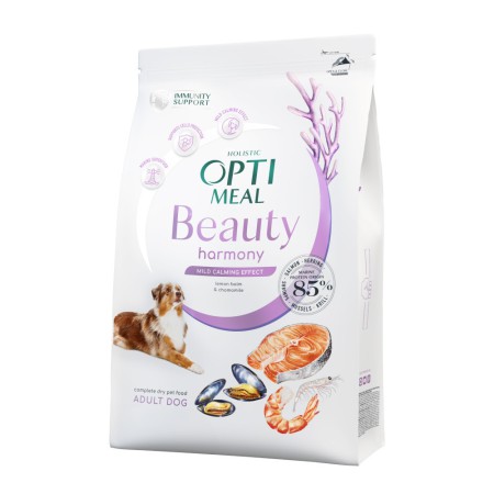 Optimeal Dog Beauty Harmony 1.5 кг сухой корм для собак успокаивающий эффект из морепродуктов
