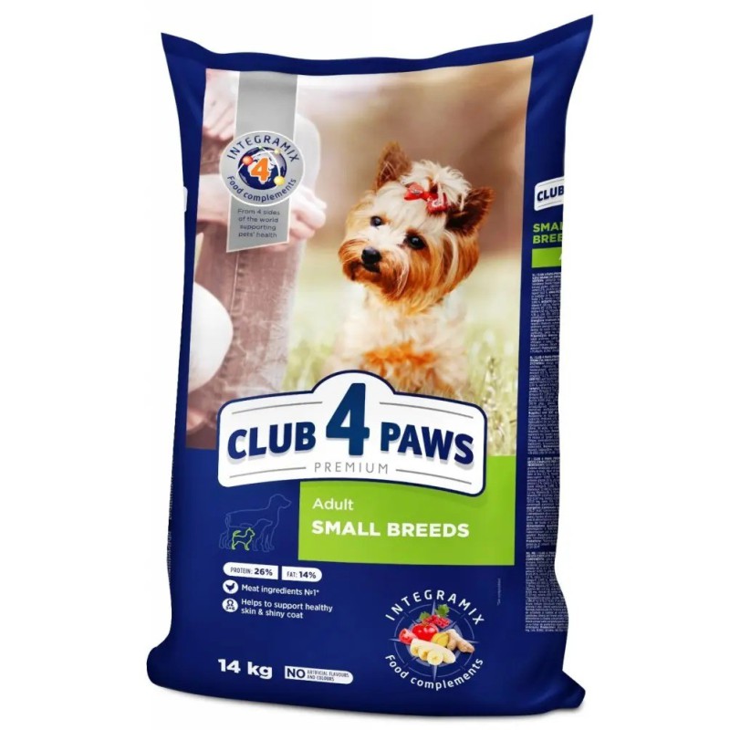 Клуб 4 Лапи Premium Small Breeds 14 кг сухий корм для собак малих порід з куркою