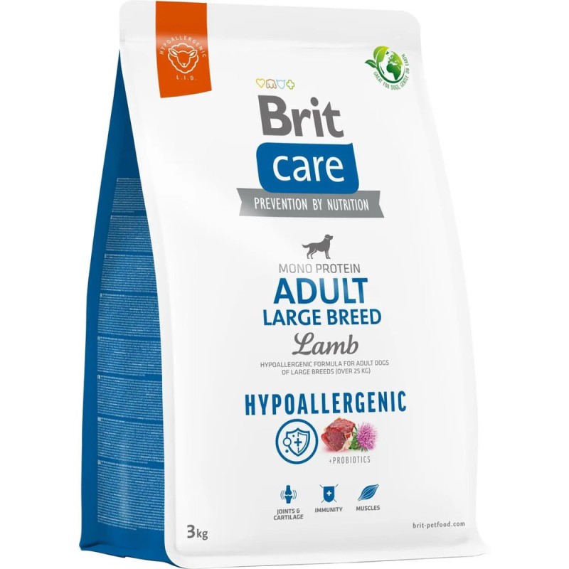 Brit Care Hypoallergenic Adult Large Breed 3 кг сухий корм з ягням для собак великих порід