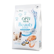 Optimeal Dog Beauty Podium для собак блискуча вовна та догляд за зубами з морепродуктів 10 кг