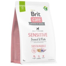 Brit Care Dog Sustainable Sensitive Fish для собак з чутливим травленням, риба та комахи 3 кг