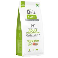Brit Care Dog Sustainable Adult Medium Breed Chicken з куркою та комахами 12 кг