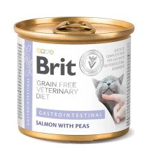 Brit VD Gastrointestinal Cat Cans для кішок з лососем та горохом 200 г