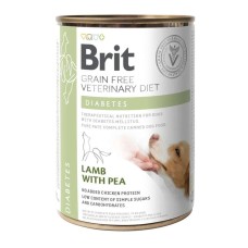 Brit VD Diabets Cans для собак при цукровому діабеті, з ягням та горохом 400 г