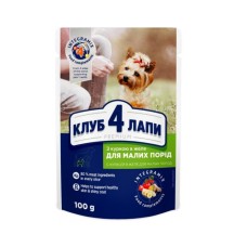 Клуб 4 Лапи Premium Small з куркою для собак 24х100 г