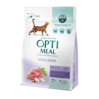Optimeal Duck Hairball Control 200 г сухой корм для выведения комков шерсти для кошек с уткой