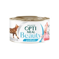Optimeal Beauty Podium Полосатый тунец в соусе с кольцами кальмаров 70г