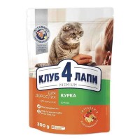 Клуб 4 Лапы Premium Chicken 300 г сухой корм для кошек с курицей